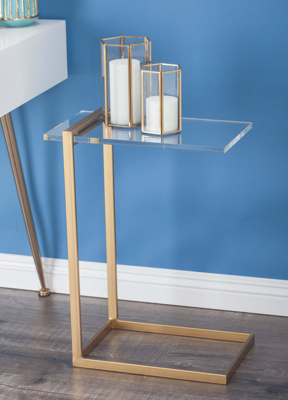 Cole & Grey Metal/Acrylic End Table & Reviews Wayfair